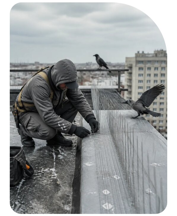Защита от ворон под ключ в Хабаровске по цене от 5144 р. | Сенат-Хбр